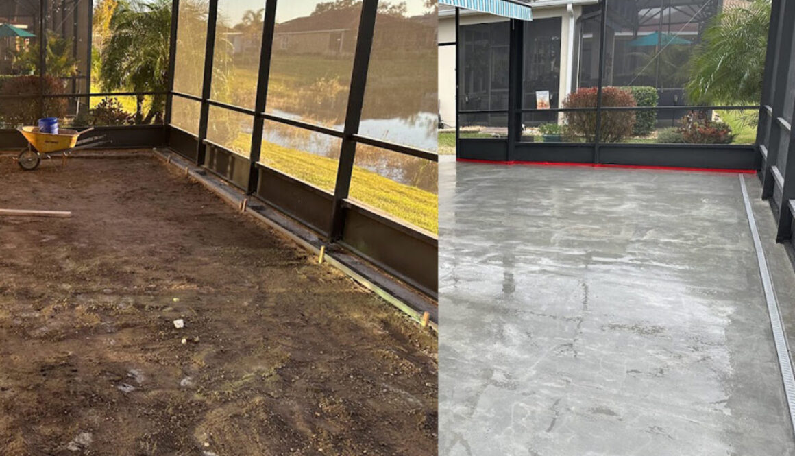 concrete pad